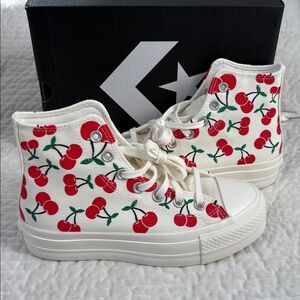 Converse Chuck Taylor All Star Lift High-Top Sneaker Egret / Cherries